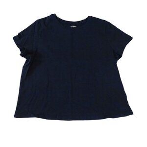 Old Navy Blue T-Shirt Women Size XL Short Sleeve Round Neckline